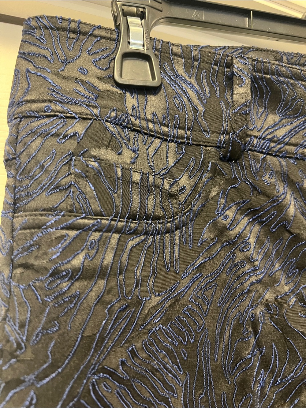 Cache Navy Textured Boot-Cut Pants - Picture 6 of 7